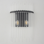 Бра со стеклянными прозрачными трубками и черным металлическим каркасом Nembus варинант исполнения - 1 | Loft Concept в Липецке