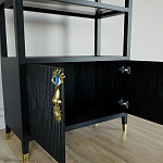 Стеллаж со стеклянными полками Elsa Dreams Black варинант исполнения - 2 | Loft Concept в Липецке