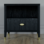 Прикроватная тумбочка с полкой Elsa Dreams Black варинант исполнения - 5 | Loft Concept в Липецке