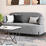 Диван в велюровой обивке серого цвета COLOR BLOCK варинант исполнения - 8 | Loft Concept в Липецке