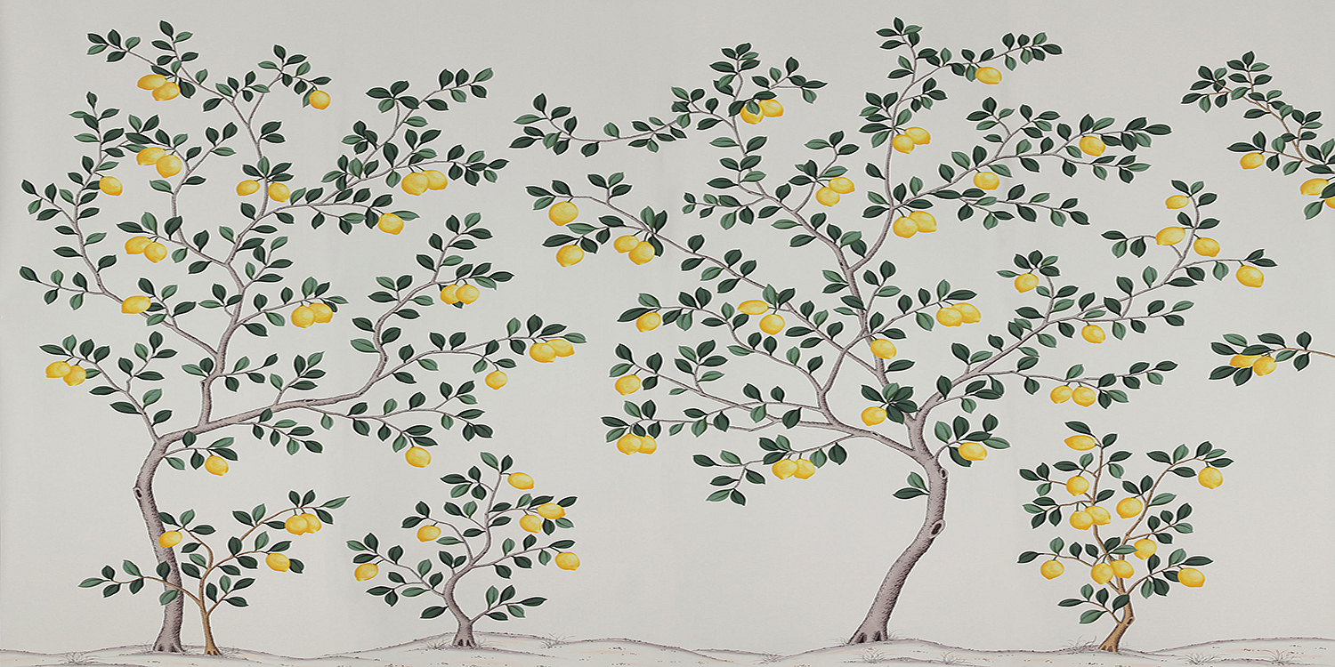 Обои ручная роспись Lemon Grove Bleached White Обои ручная роспись Lemon Grove Bleached White - Loft-Concept в Липецке