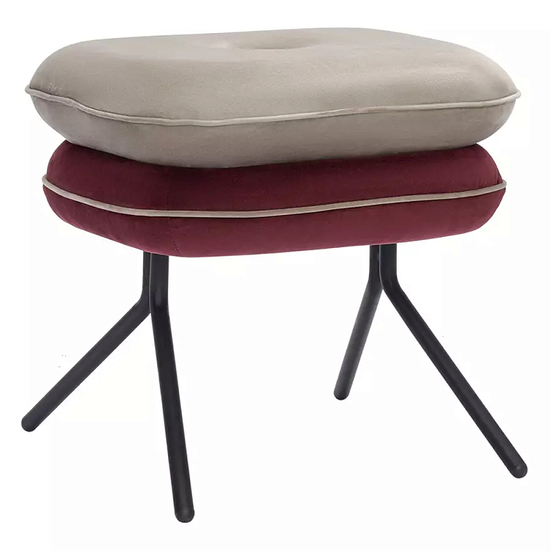 Пуф с мягкой обивкой из велюра Soft Velor Pouf Бежевый Мульти Пуф с мягкой обивкой из велюра Soft Velor Pouf Бежевый Мульти в Липецке | Loft Concept