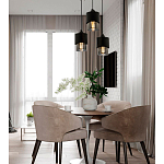 Каскадный светильник с 3-мя плафонами из дымчатого стекла Volta Flos Cascade Hanging Lamp варинант исполнения - 3 | Loft Concept в Липецке