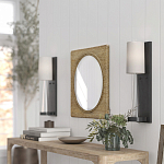 Бра на прозрачном штативе с тканевым абажуром в форме цилиндра Conciseness варинант исполнения - 5 | Loft Concept в Липецке