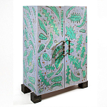 Премиальный Шкаф Defoliation двухстворчатый роспись зеленые листья  варинант исполнения - 1 | Loft Concept в Липецке