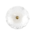 Бра в форме прозрачного стеклянного цветка с рельефной текстурой Textured Glass варинант исполнения - 3 | Loft Concept в Липецке