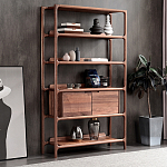 Стеллаж в гостиную для книг Moon Walnut Furniture варинант исполнения - 4 | Loft Concept в Липецке