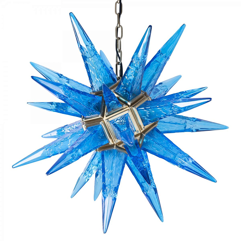 Люстра Chandelier Star Blue Латунь Люстра Chandelier Star Blue Латунь в Липецке | Loft Concept