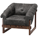 Кресло Duncan винтажная черная кожа варинант исполнения - 2 | Loft Concept в Липецке