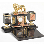 Настольный письменный набор из яшмы и долерита с декором виде льва Manager Organizer варинант исполнения - 2 | Loft Concept в Липецке