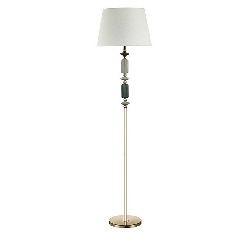 Торшер Iris Fabric Lampshade Floor lamp Candy Золотой Белый Торшер Iris Fabric Lampshade Floor lamp Candy Золотой Белый в Липецке | Loft Concept