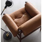 Кресло с деревянным каркасом и обивкой из натуральной кожи Medieval Furniture варинант исполнения - 5 | Loft Concept в Липецке