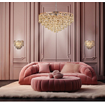 Люстра каскадная с подвесками в форме колец Galaxy of Light варинант исполнения - 8 | Loft Concept в Липецке