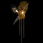 Бра с 2-мя плафонами из стекла и металла и вертикальными подвесками Gilded Mirage  варинант исполнения - 6 | Loft Concept в Липецке