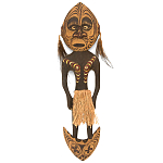 Панно из дерева Абориген в маске Aborigenn Mask варинант исполнения - 1 | Loft Concept в Липецке