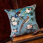 Подушка декоративная с изображением птицы в саду Chinoiserie Birds in the Garden Cushion варинант исполнения - 2 | Loft Concept в Липецке