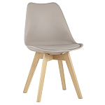 Стул с основой из пластика и мягким сиденьем Arvika Beige варинант исполнения - 1 | Loft Concept в Липецке