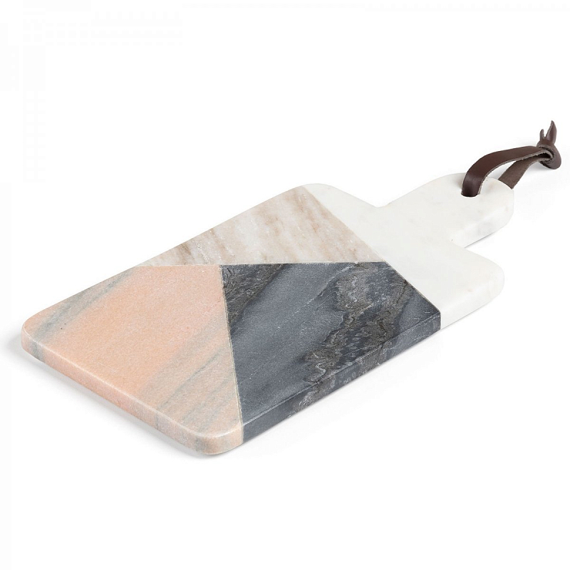 Разделочная доска Marble Triangles Розовый (Rose) Серый Белый Разделочная доска Marble Triangles Розовый (Rose) Серый Белый в Липецке | Loft Concept