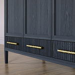 Большой Шкаф Primo Черный дуб с 3 дверьми и 3 выдвижными ящиками варинант исполнения - 5 | Loft Concept в Липецке