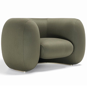 Дизайнерское полукруглое мягкое кресло CINNAMON Armchair
