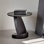 Дизайнерский журнальный столик чёрный с круглой столешницей Arycy варинант исполнения - 5 | Loft Concept в Липецке