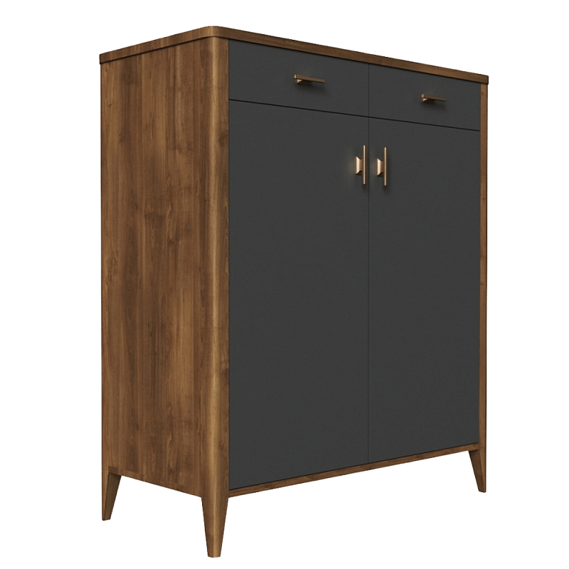 Комод с двумя дверками и ящиками Tasteful Furniture Коричневый Серый Комод с двумя дверками и ящиками Tasteful Furniture Коричневый Серый в Липецке | Loft Concept