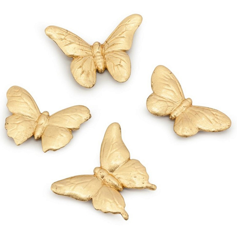 Аксессуар Set Butterfly Mini Золотой Белый Аксессуар Set Butterfly Mini Золотой Белый в Липецке | Loft Concept