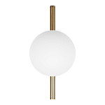 Бра с золотым основанием и белым плафоном в форме шара Bubble варинант исполнения - 4 | Loft Concept в Липецке