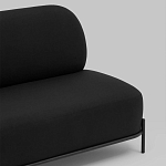 Двухместный диван черного цвета COLOR BLOCK варинант исполнения - 7 | Loft Concept в Липецке