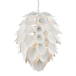 Люстра белая каплевидной формы из цветков лилии White Natural Lines варинант исполнения - 1 | Loft Concept в Липецке