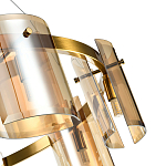 Люстра светодиодная с 8-ю цилиндрическими плафонами янтарного цвета из стекла и стали Andrea Сhandelier Amber варинант исполнения - 5 | Loft Concept в Липецке