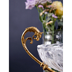 Чаша из прозрачного рельефного стекла на бронзовой подставке Eden Garden варинант исполнения - 3 | Loft Concept в Липецке