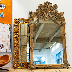 Зеркало настенное в ажурной раме с эффектом старины Classic Ornament Mirror варинант исполнения - 2 | Loft Concept в Липецке