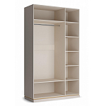 Шкаф трёхдверный с 2-мя зеркальными дверками Satin Furniture варинант исполнения - 4 | Loft Concept в Липецке