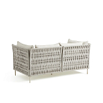 Диван садовый с плетеными ремешками и спинкой  Kleo варинант исполнения - 6 | Loft Concept в Липецке