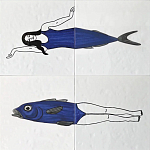 Плитка с узором Рыба пловчиха варинант исполнения - 2 | Loft Concept в Липецке