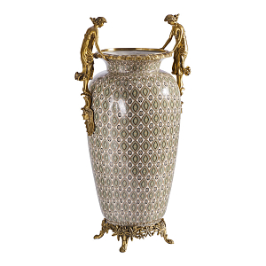 Ваза из фарфора декорированная ручками в виде девушек Paradise Maiden