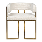 Стул букле бежевый с каркасом цвета матовое золото Tactility варинант исполнения - 1 | Loft Concept в Липецке