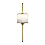 Бра вертикальное с белым полукруглым плафоном и длинным стержнем S Kichler варинант исполнения - 1 | Loft Concept в Липецке