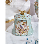 Шкатулка голубого цвета с рисунком и состаренным эффектом Eden Garden варинант исполнения - 9 | Loft Concept в Липецке