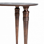 Кофейный столик с рельефной столешницей из металла Aplika Bronze варинант исполнения - 3 | Loft Concept в Липецке