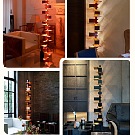 Торшер с каркасом из множества полок Links варинант исполнения - 3 | Loft Concept в Липецке