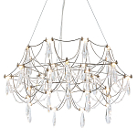 Люстра с каркасом из тонких металлических нитей и хрустальными подвесками Crystal Metal Threads Chandelier 60 варинант исполнения - 1 | Loft Concept в Липецке