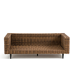 Трехместный садовый диван из плетеного пластика Matteo варинант исполнения - 8 | Loft Concept в Липецке