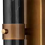 Бра цилиндрической формы чёрного цвета с 2-мя плафонами Marble Glow варинант исполнения - 4 | Loft Concept в Липецке