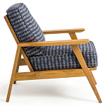 Кресло с каркасом из массива дуба Deniaud Oak Blue Print  Armchair варинант исполнения - 3 | Loft Concept в Липецке