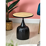 Приставной столик с факутрным черным основанием Ethiopia варинант исполнения - 2 | Loft Concept в Липецке