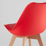 Стул с основой из пластика и мягким сиденьем Arvika Red варинант исполнения - 6 | Loft Concept в Липецке