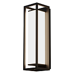 Уличный настенный светильник прямоугольный с чёрной рамкой Geometric Glow варинант исполнения - 1 | Loft Concept в Липецке
