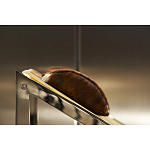 Дизайнерское кресло на металлическом каркасе с подставкой для ног Poltronova Mies Armchair варинант исполнения - 14 | Loft Concept в Липецке